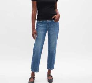 Gap Maternity True Waistband Full Panel Girlfriend Jeans 34 18